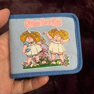 CABBAGE PATCH KIDS Pastel Wallet Vintage Coin Purse Bag 1983 Kawaii Vinyl Fabric